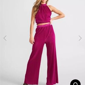 Red by BKE pleated pants and top set